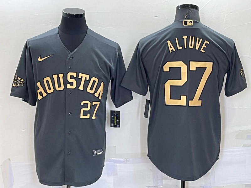 Men's Jose Altuve #27 Houston Astros  Charcoal  2022 ALL STAR GAME Jersey