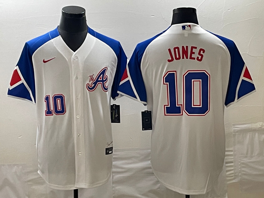 Men's Atlanta Braves Chipper Jones White 2023 City Connect Player Jersey