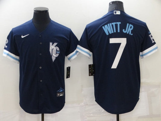 Men's Bobby Witt Jr Kansas City Royals 2022 City Connect Replica Jersey - Navy