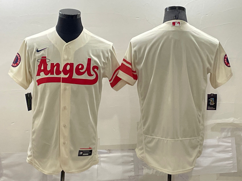 Men's PLAYER_NAME #00 CUSTOM Los Angeles Angels Cream 2022 City Connect Replica Player Jersey