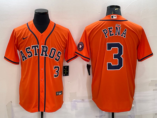 Men's  Jeremy Pena #3 Houston Astros 2022 World Series Player Jersey