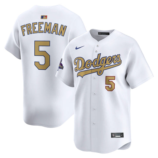 Men's Los Angeles Dodgers Freddie White 2025 Gold Collection Jersey