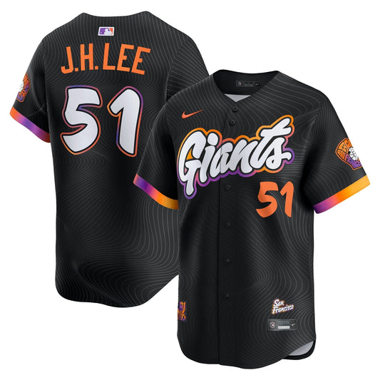 Men's San Francisco Giants Jung Hoo Lee Anthracite 2025 City Connect Jersey